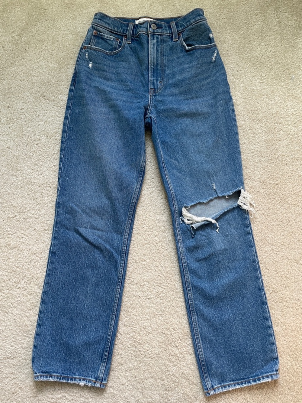 Abercrombie & Fitch The 90s Straight Ultra High Rise Jeans 26/2 Short